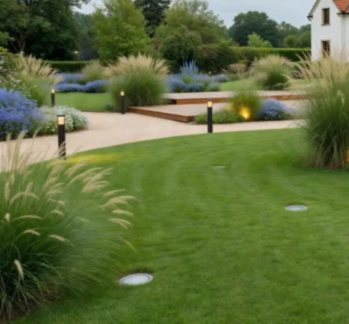 Historyczna posiadłość Wiśniewskich po transformacji - rozległy zielony ogród z zautomatyzowanym systemem nawadniania