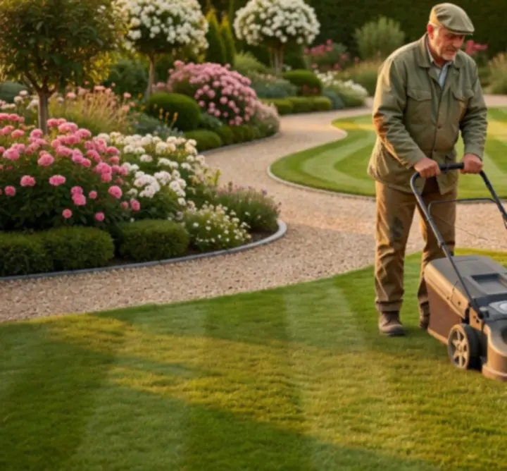 Zespół profesjonalnych ogrodników przy pracy